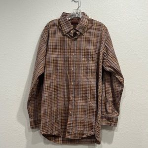 Born Børn Plaid Long Sleeve Button Down Casual Shirt Men's SZ large